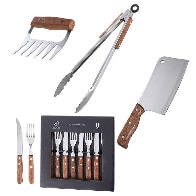 Set Parrilla 11 Piezas Acero Inoxidable Arthome PAR58-0