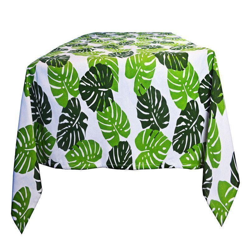 Mantel Rectangular hojas verdes 200 cm x 150 cm-0