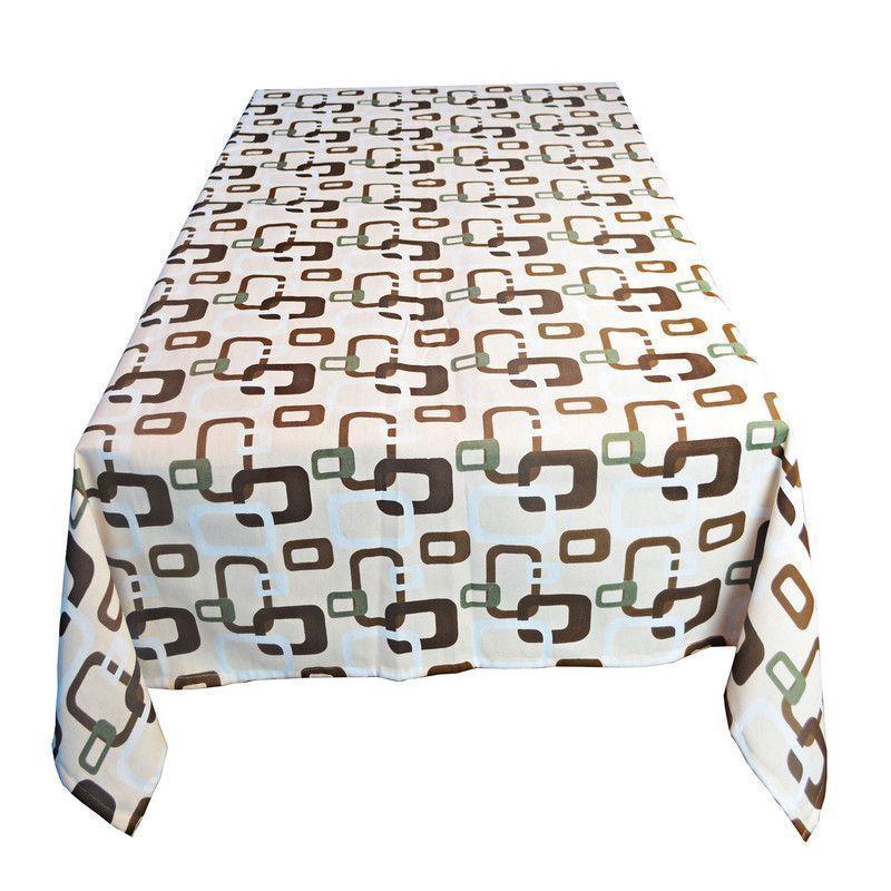 Mantel Rectangular cuadros fondo beigs 200 cm x 150 cm-2