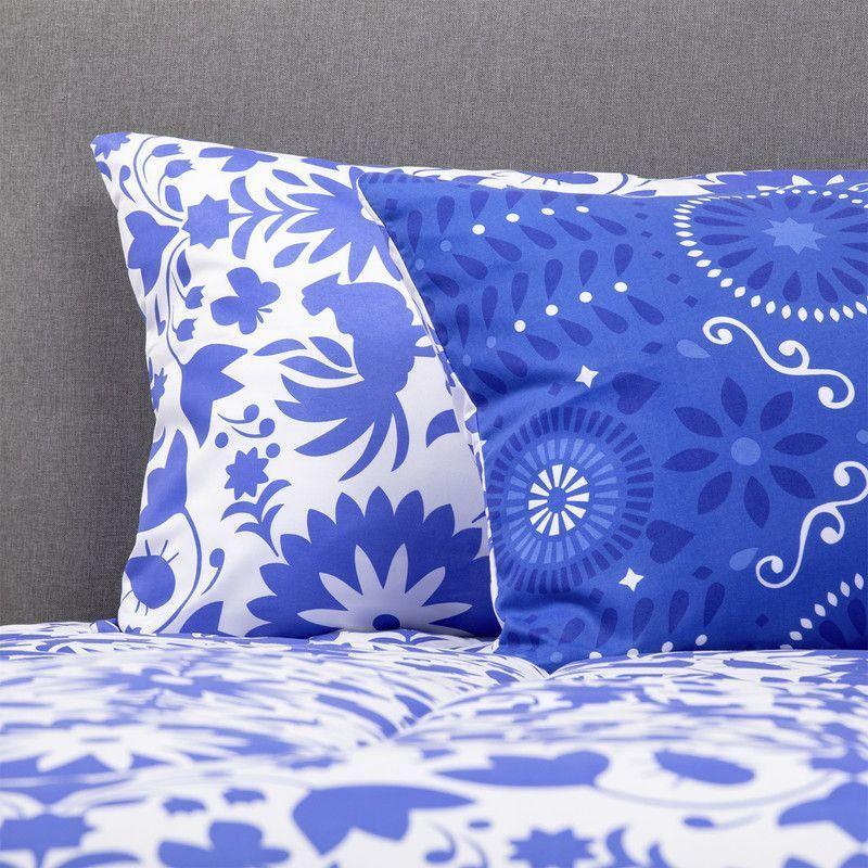 COMBO 48 PLUMON MEXICO REVERSIBLE AZUL 2 PLAZAS-4