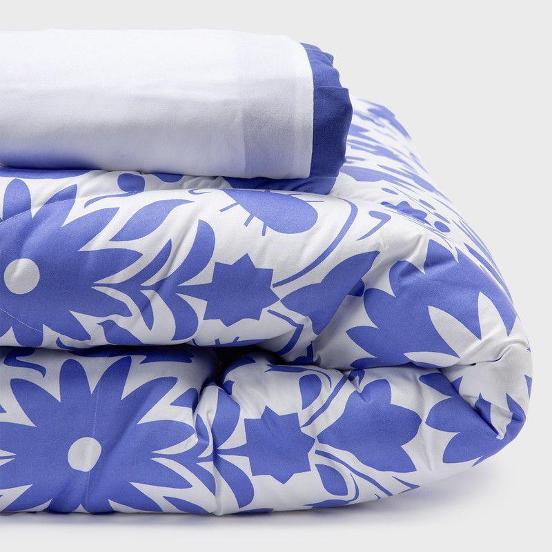 COMBO 48 PLUMON MEXICO REVERSIBLE AZUL 2 PLAZAS-0