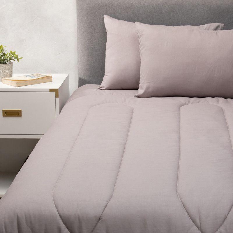 Plumon Gris Negro 2 Pl + Pack Almohadas Gris Arthome-3