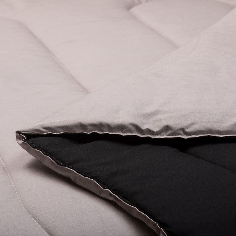 Plumon Gris Negro 2 Pl + Pack Almohadas Gris Arthome-4