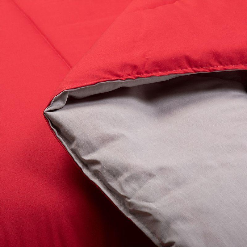 Plumon Rojo Gris 2 Pl + Pack 2 Almohadas Rojo Arthome-2