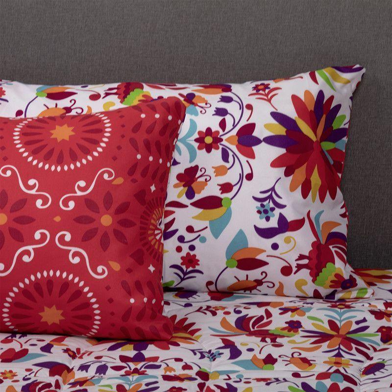 COMBO 9 PLUMON MEXICO REVERSIBLE ROJO 1.5 PLAZAS-5