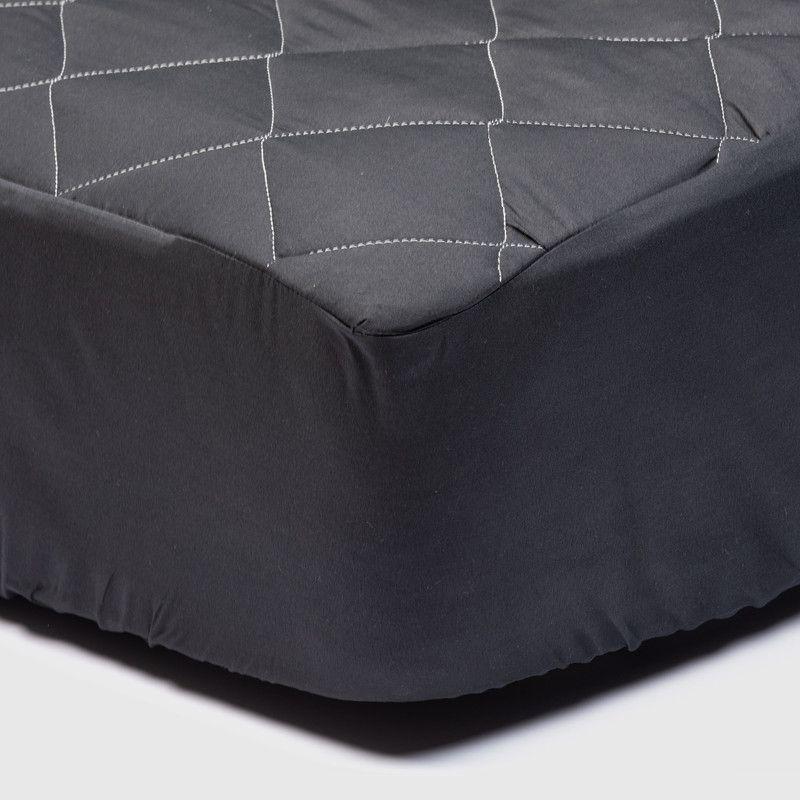 Cubrecolchon + Faldon Negro Arthome 1.5 Plazas-2