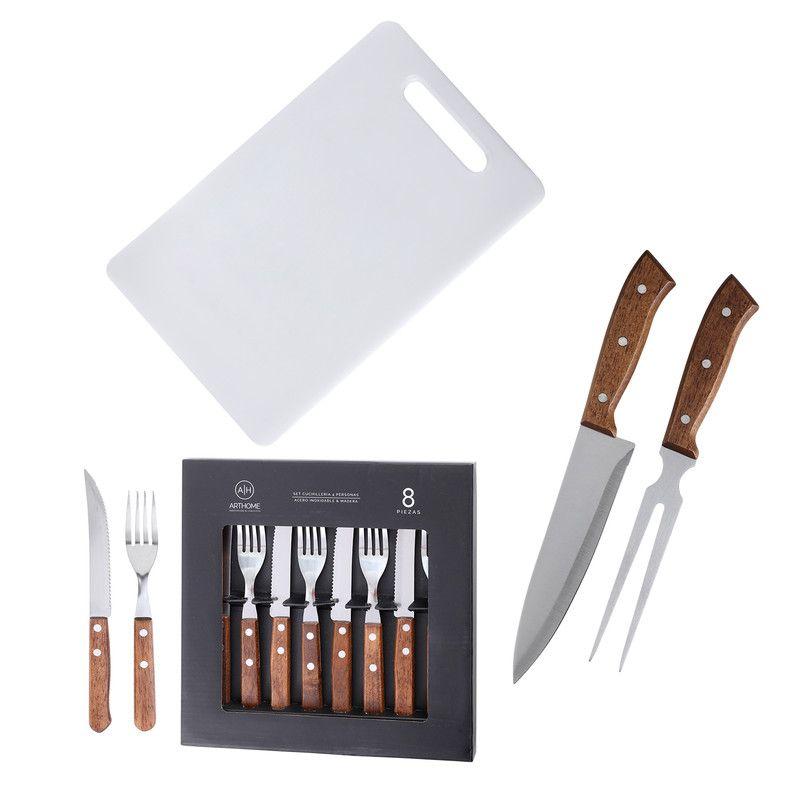 Set Parrilla 11 Piezas Acero Inoxidable Arthome PAR77-0