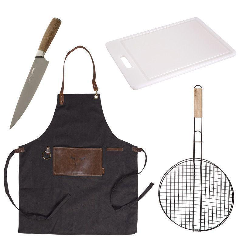 Set Parrillero 305  Wayu 4 Piezas Profesional-0