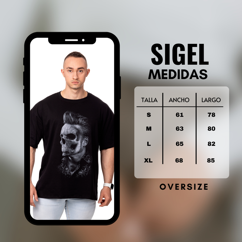 POLERA HOMBRE OVERSIZE ESTAMPADO BARBER NEGRO SIGEL-3