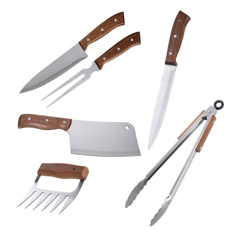 Set Parrilla 6 Piezas Acero Inoxidable Arthome PAR41-0