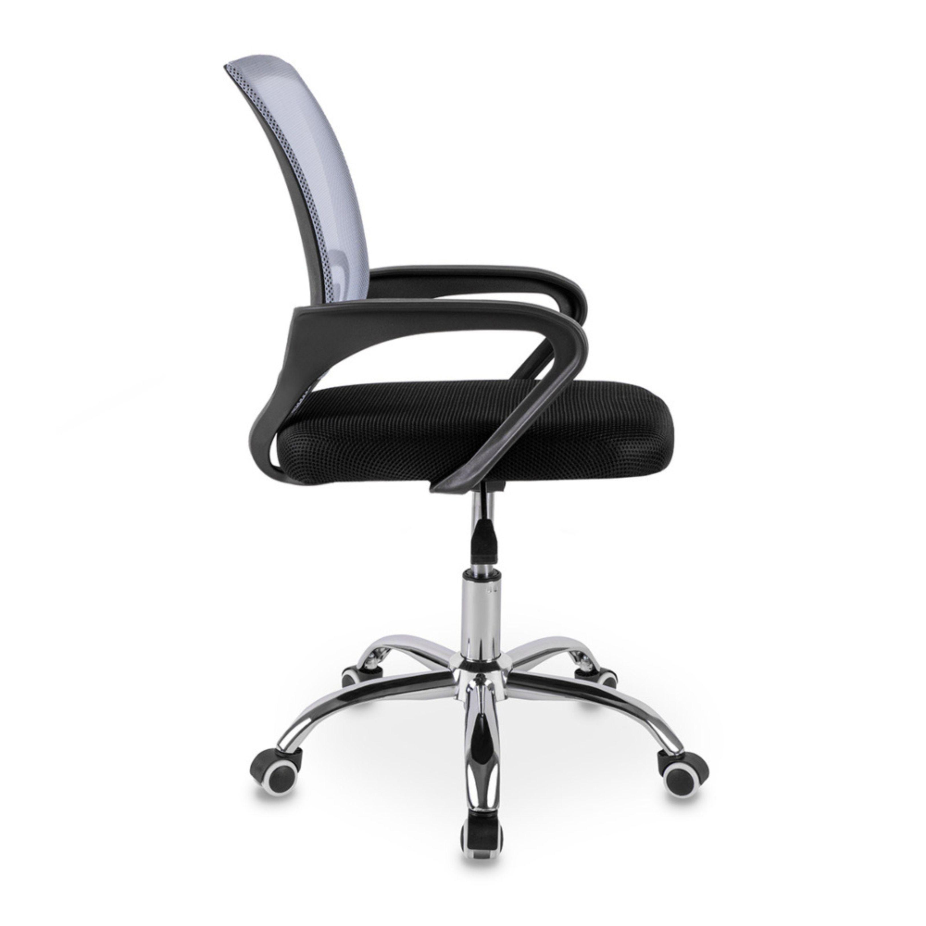 Silla Ejecutiva Ergonómica New York Gris Con Soporte Lumbar y Altura Ajustable-4