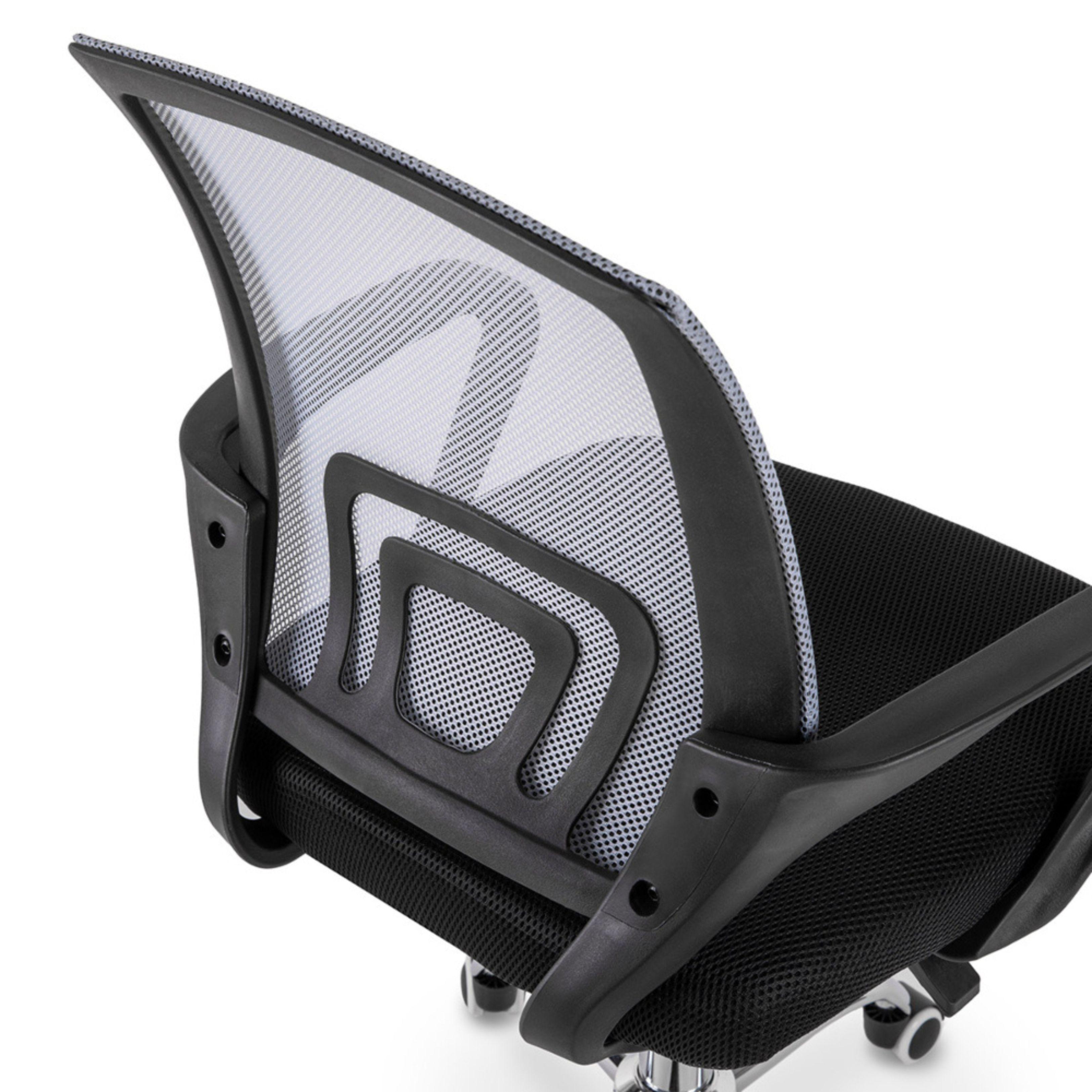 Silla Ejecutiva Ergonómica New York Gris Con Soporte Lumbar y Altura Ajustable-5