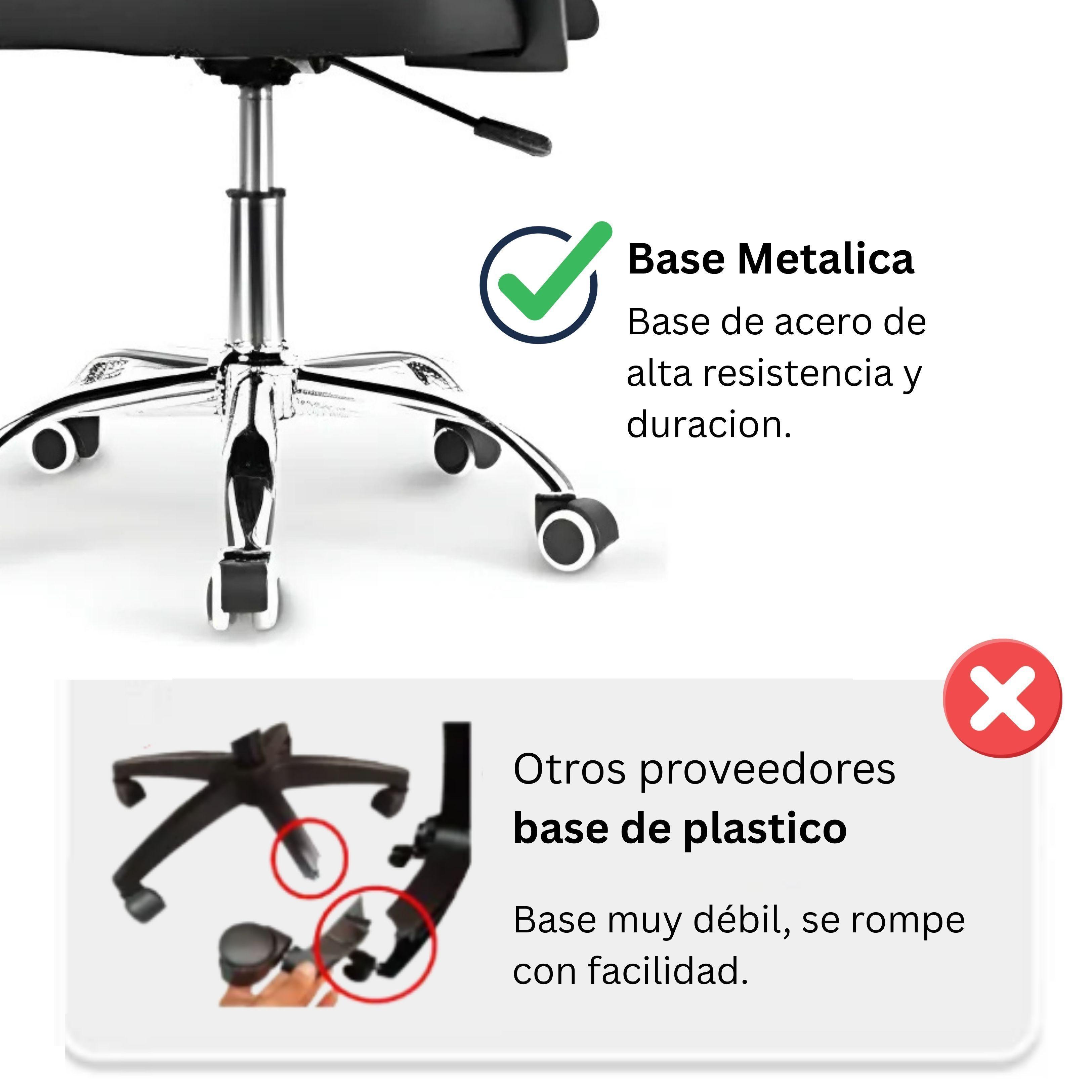 Silla Ejecutiva Ergonómica New York Gris Con Soporte Lumbar y Altura Ajustable-3