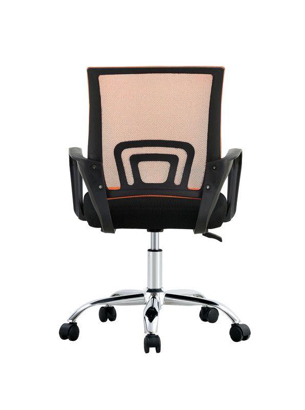 SILLA DE OFICINA EJECUTIVA NUEVA YORK ERGONOMICA RESPALDO MALLA NARANJA BM-520MO-4