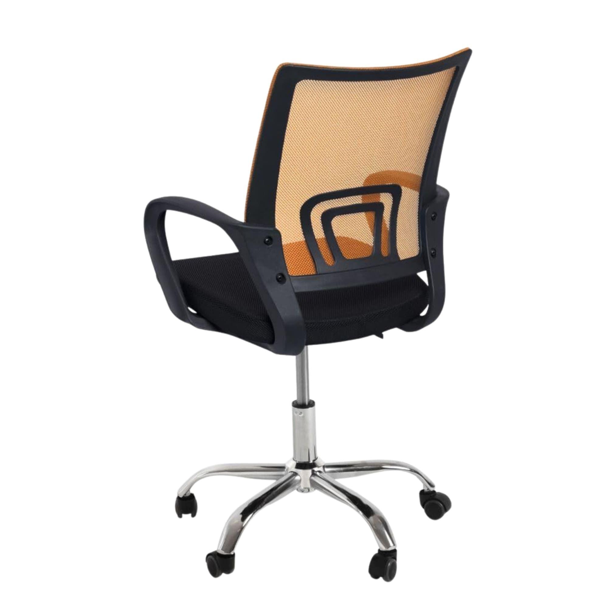 Silla Ejecutiva Ergonómica New York Air Mesh Naranja – Diseño Moderno y Altura Ajustable-4