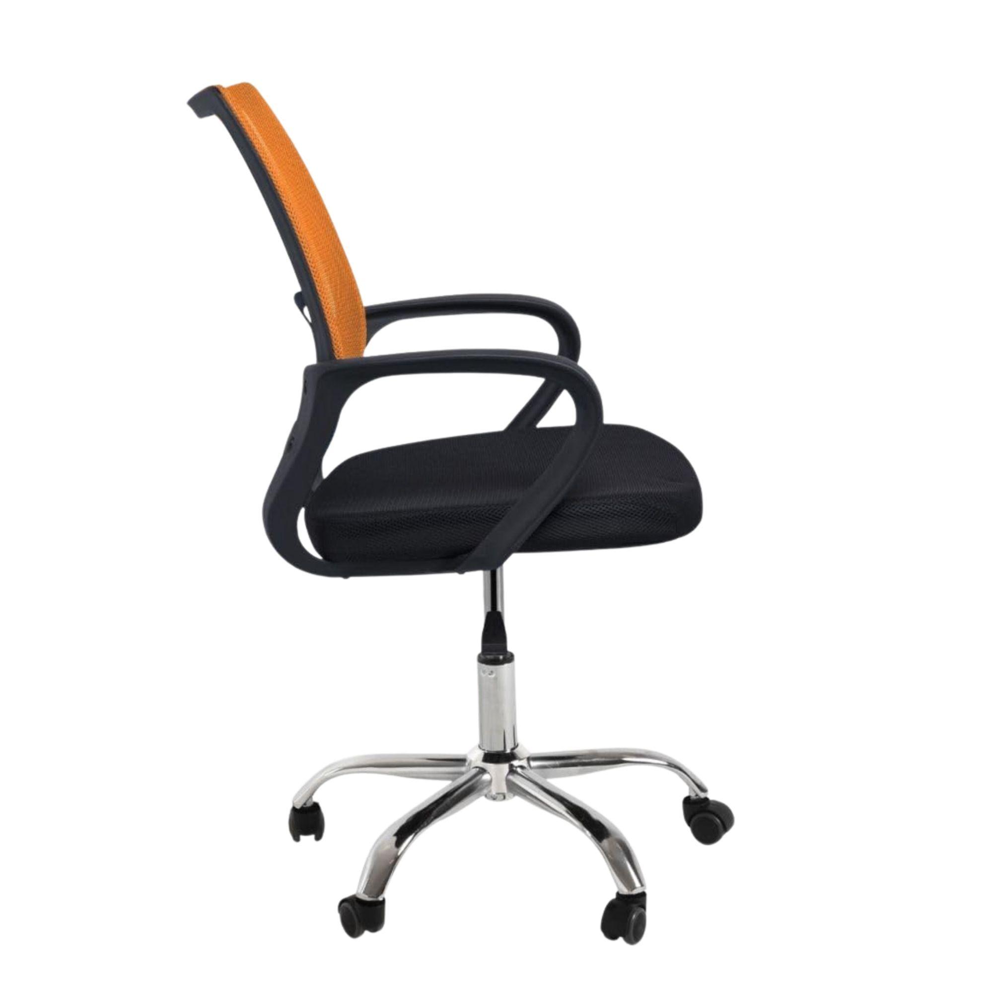 Silla Ejecutiva Ergonómica New York Air Mesh Naranja – Diseño Moderno y Altura Ajustable-5