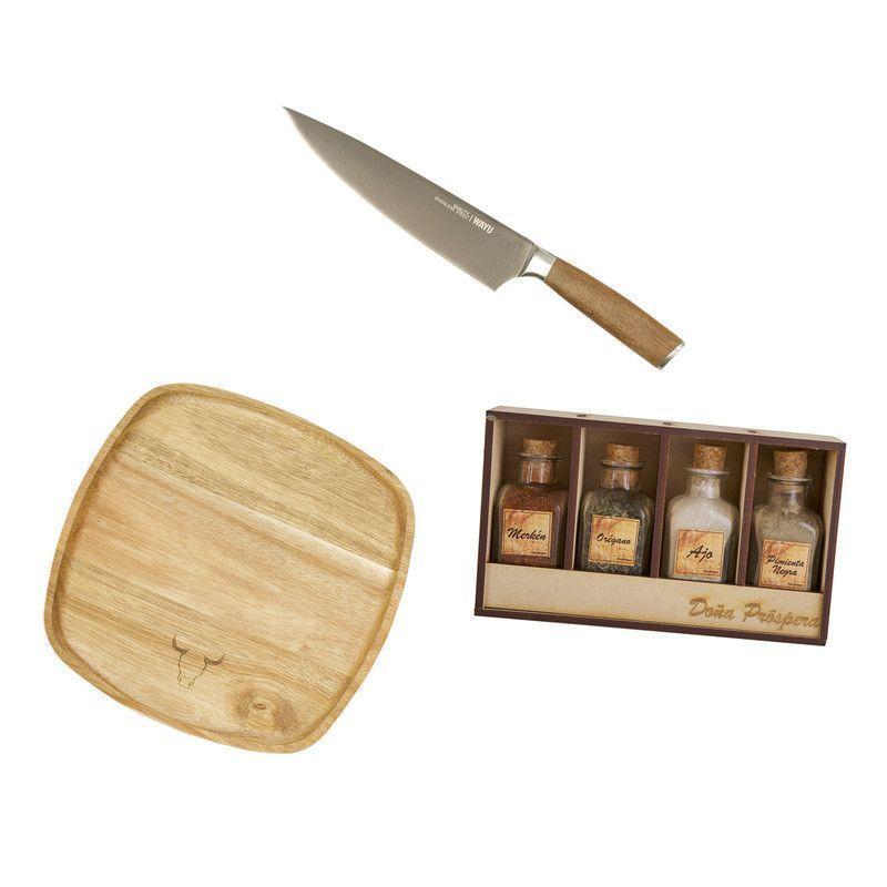 Set Parrillero 189 WAYU + Mix Sales Gourmet 3 Piezas Profesional-0
