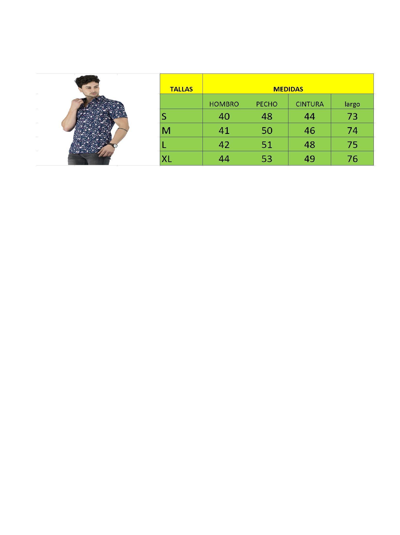 CAMISA  FLOREADA DIABOLO SLIM FIT MANGA CORTA AZUL-3
