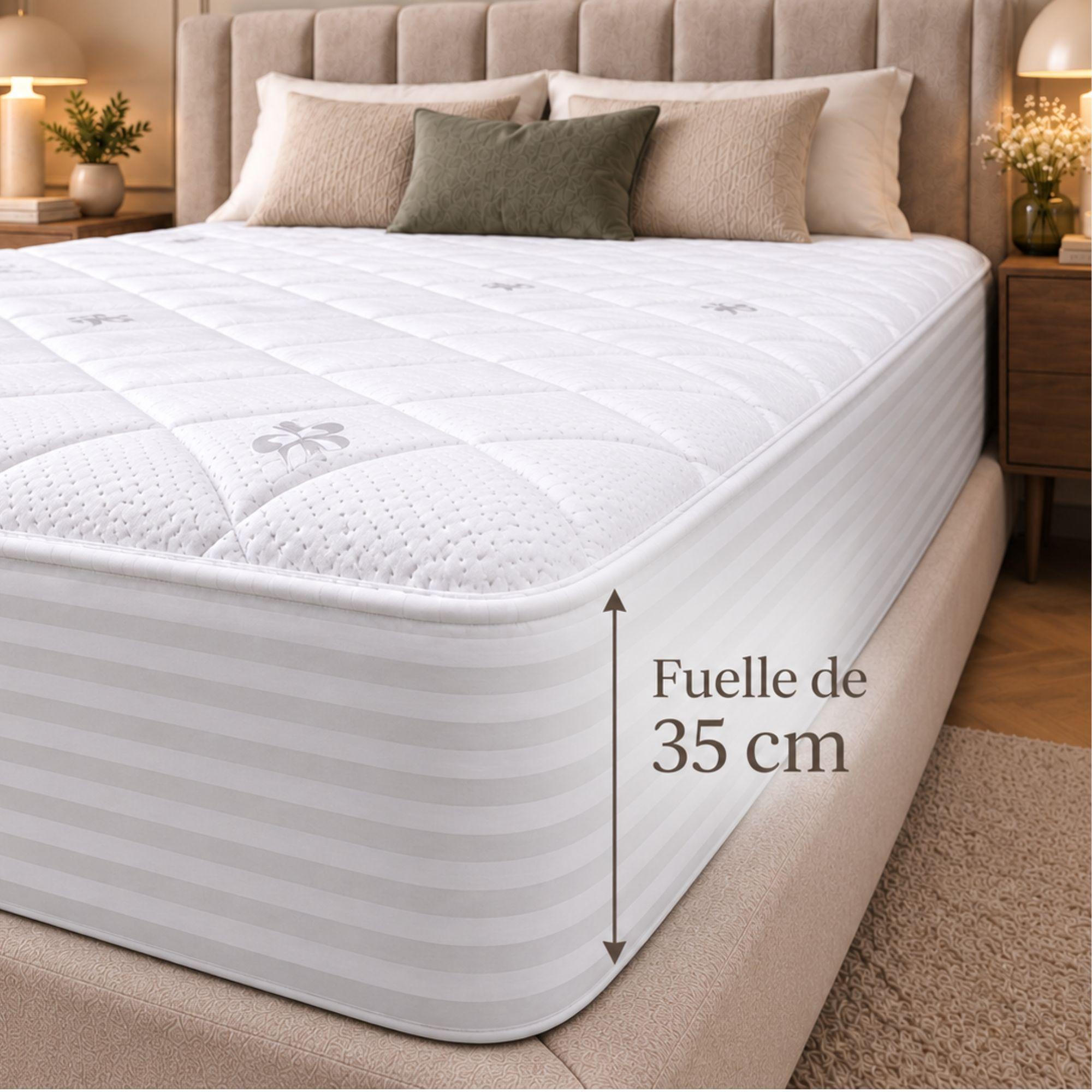 Cubrecolchón Protector Impermeable AquaBed Blanco King-4