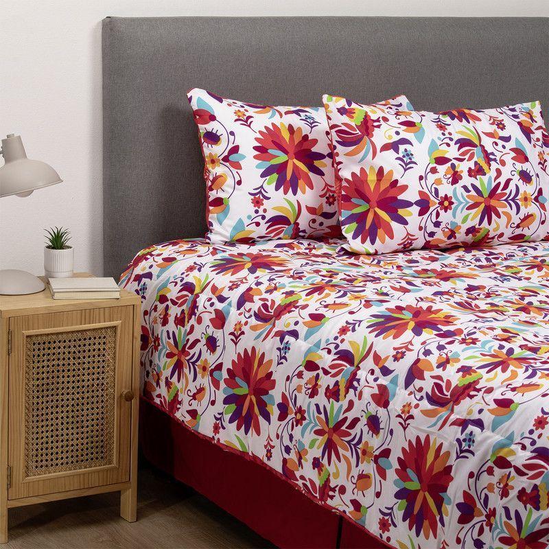 COMBO 22 PLUMON MEXICO REVERSIBLE ROJO 2 PLAZAS-2