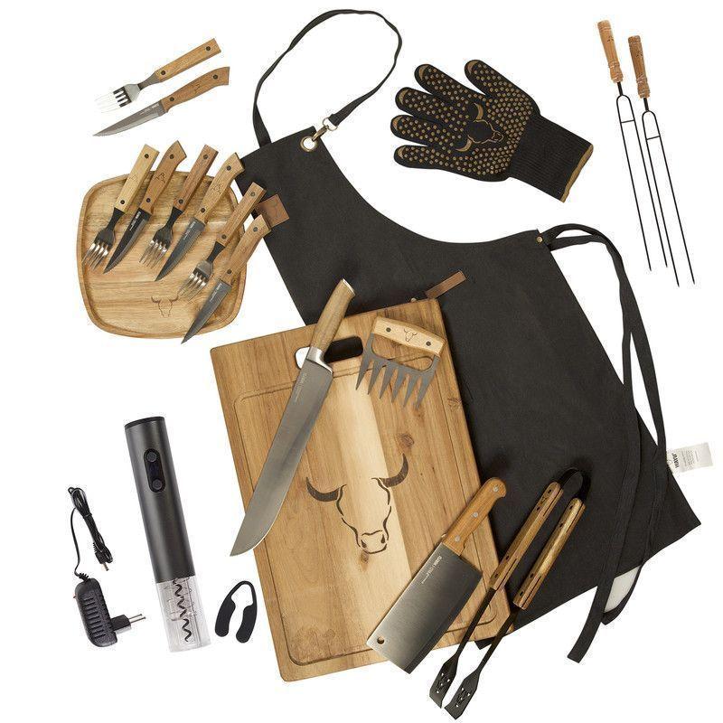 Set Parrillero 121 WAYU + Sacacorcho Recargable-0