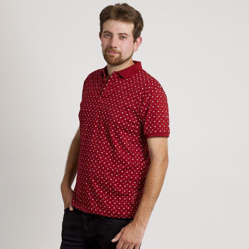 POLERA HOMBRE MC CUELLO POLO BURDEO /ANCLA-4
