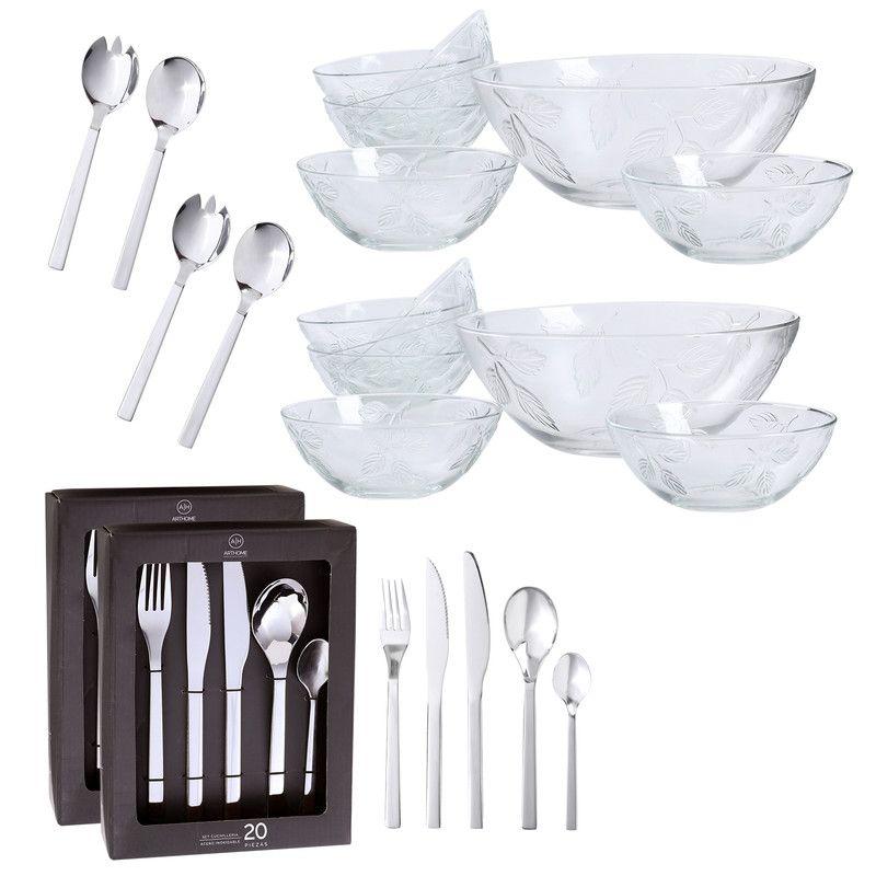 Set Cuchilleria 58 Piezas Acero Inoxidable Arthome CUC26-0