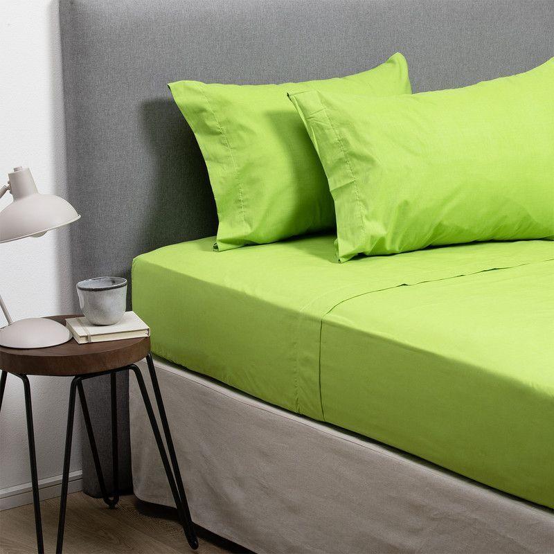 PACK 2 SABANAS ARTHOME GRIS + VERDE 1,5 PLAZAS-4