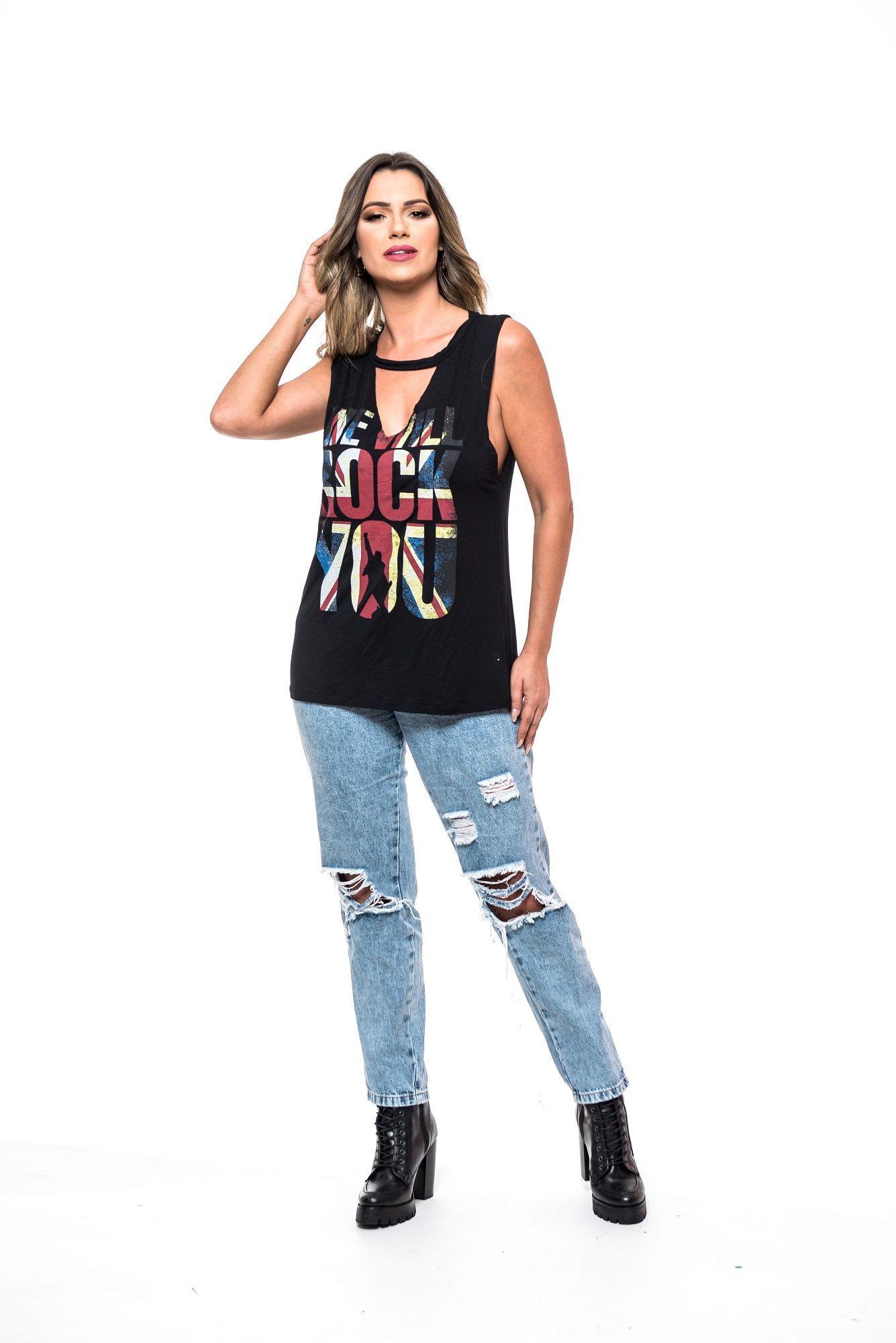 POLERA SM CHOKER ROCK ENGLAND BLACK RC-2-3