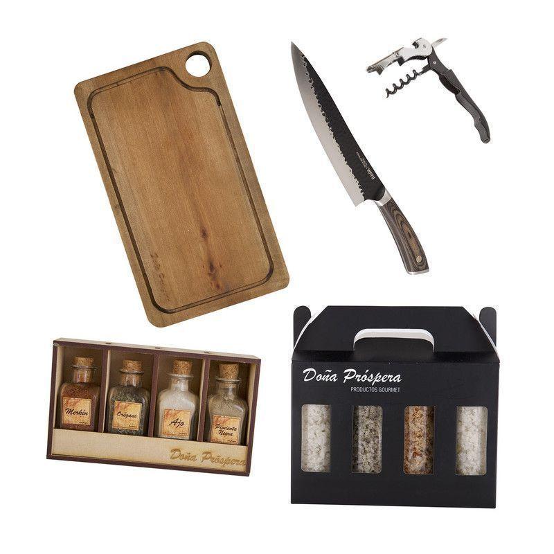 Set Parrillero 212 Wayu + Mix Sales Gourmet 5 Piezas Profesional-0