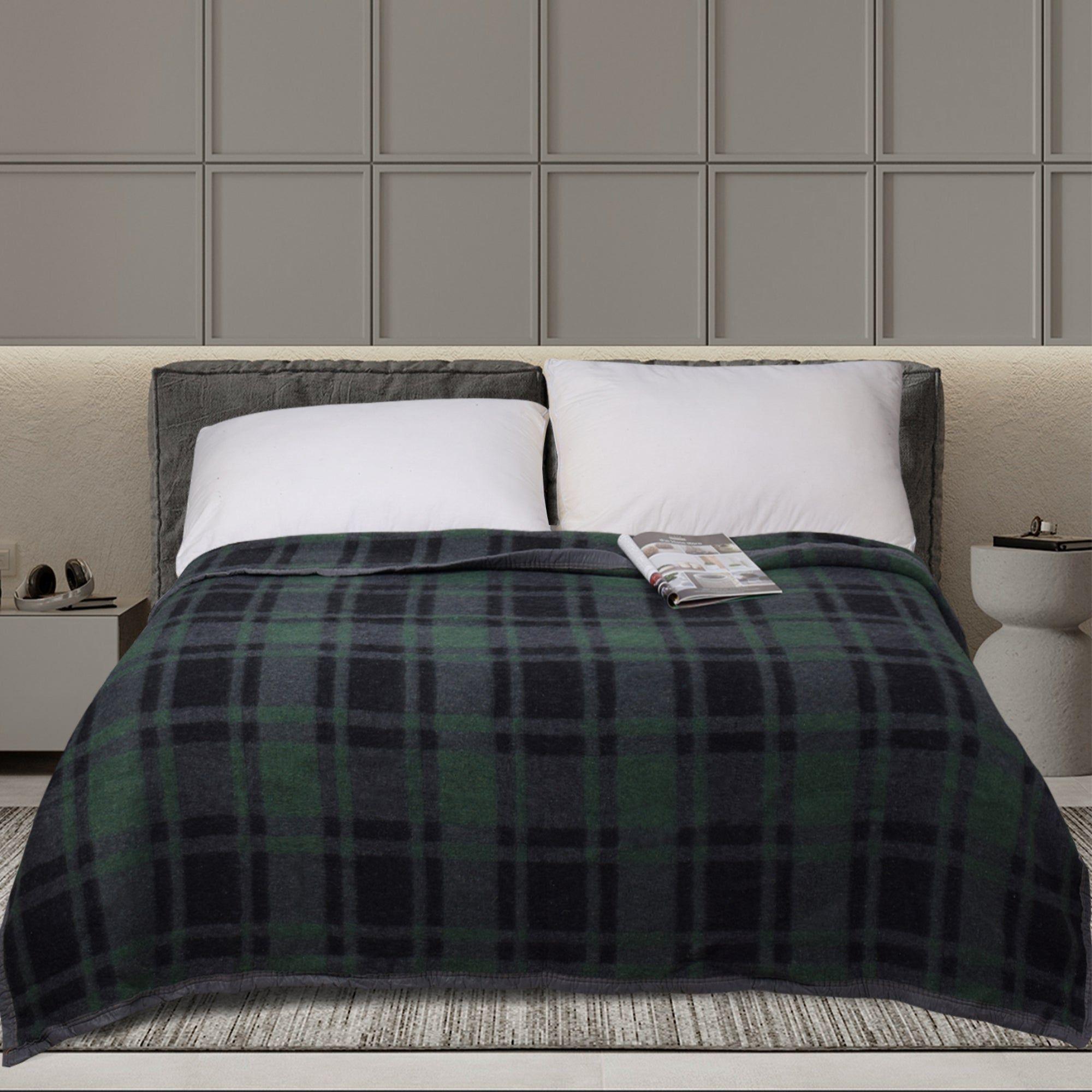 Frazada Térmica Nórdica Single Verde 150x210 cm-5