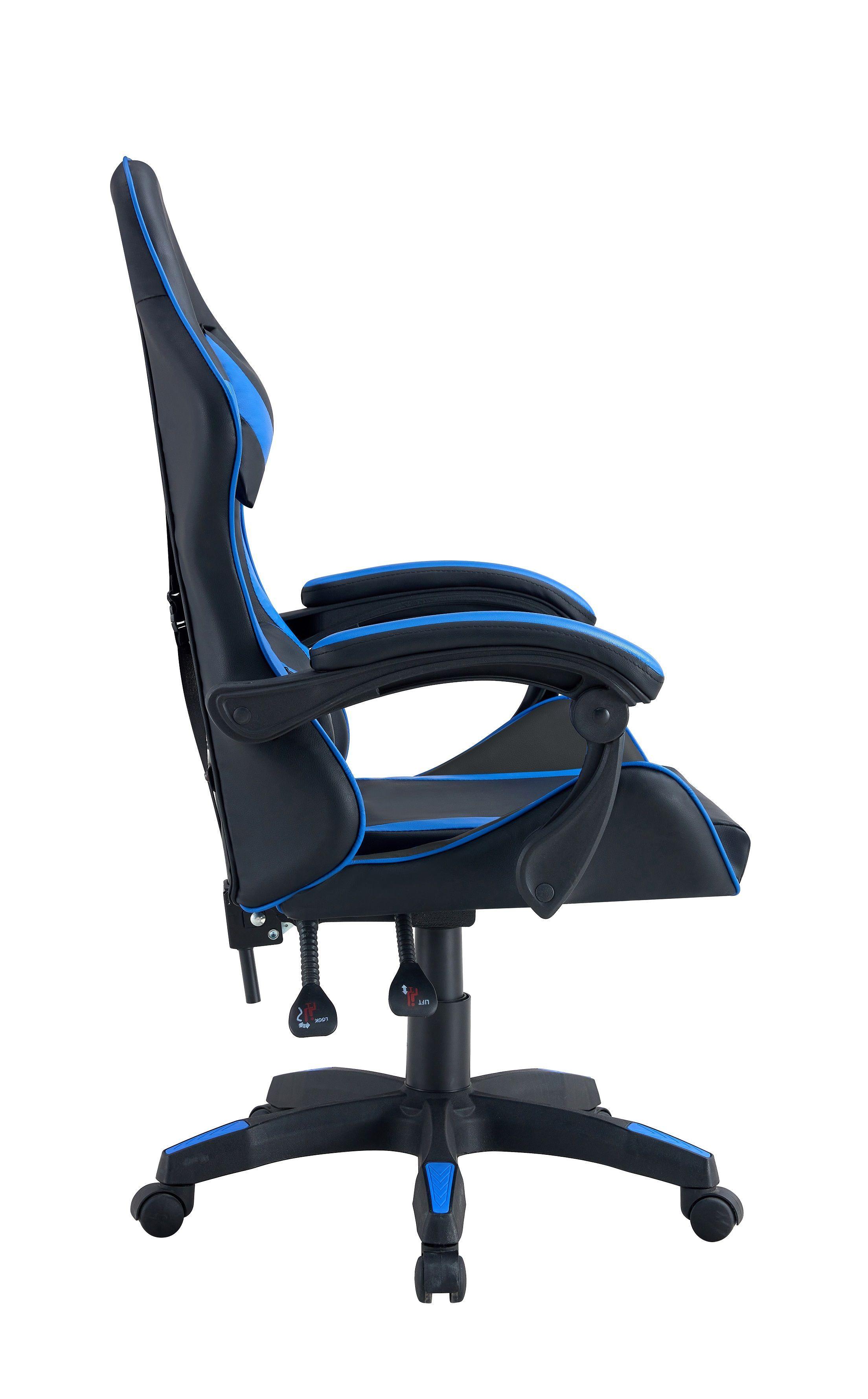 SILLA GAMER PRO FILADELFIA ERGONOMICA RECLINABLE COLOR AZUL BMG-17BL-3