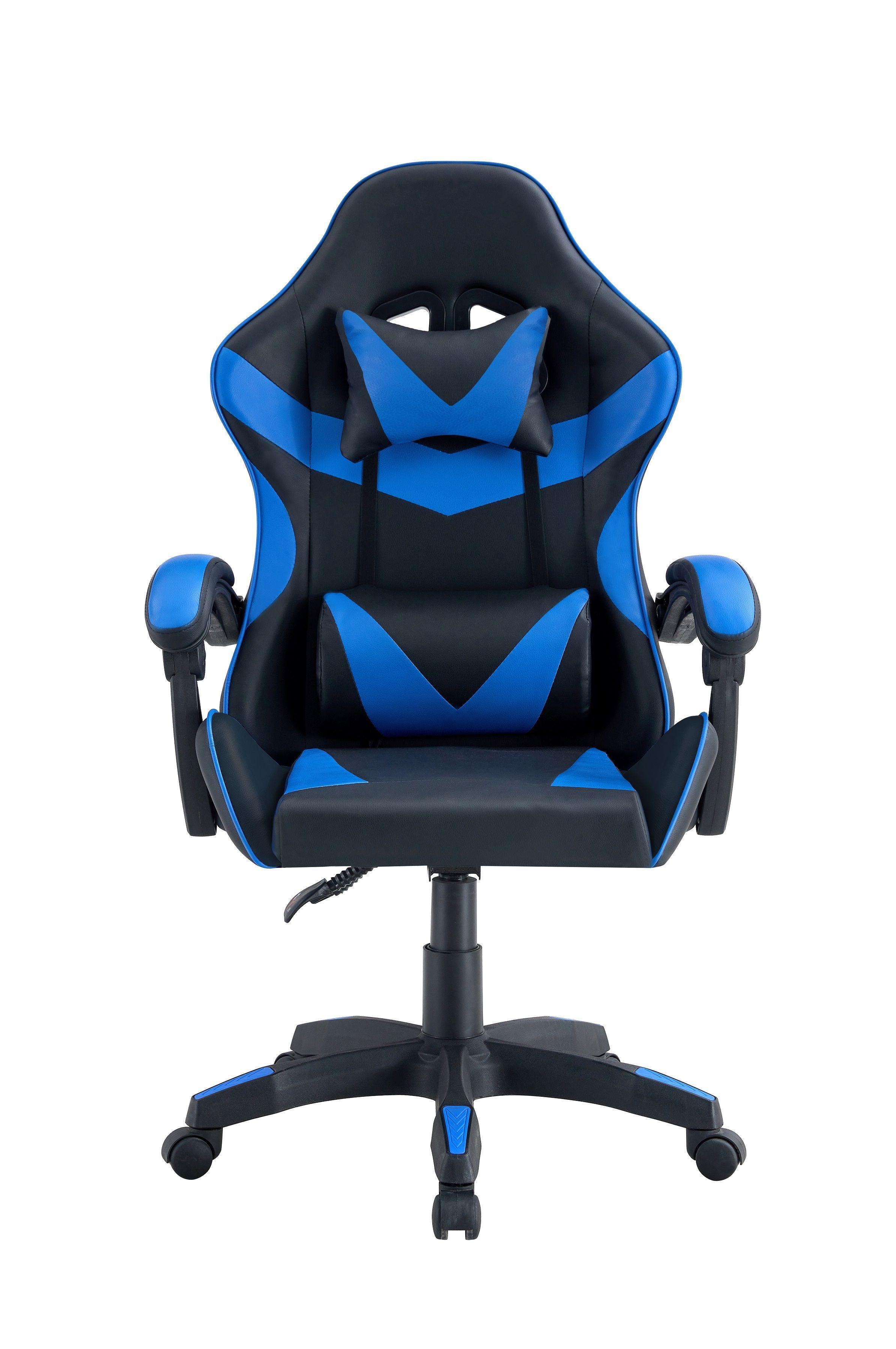 SILLA GAMER PRO FILADELFIA ERGONOMICA RECLINABLE COLOR AZUL BMG-17BL-2