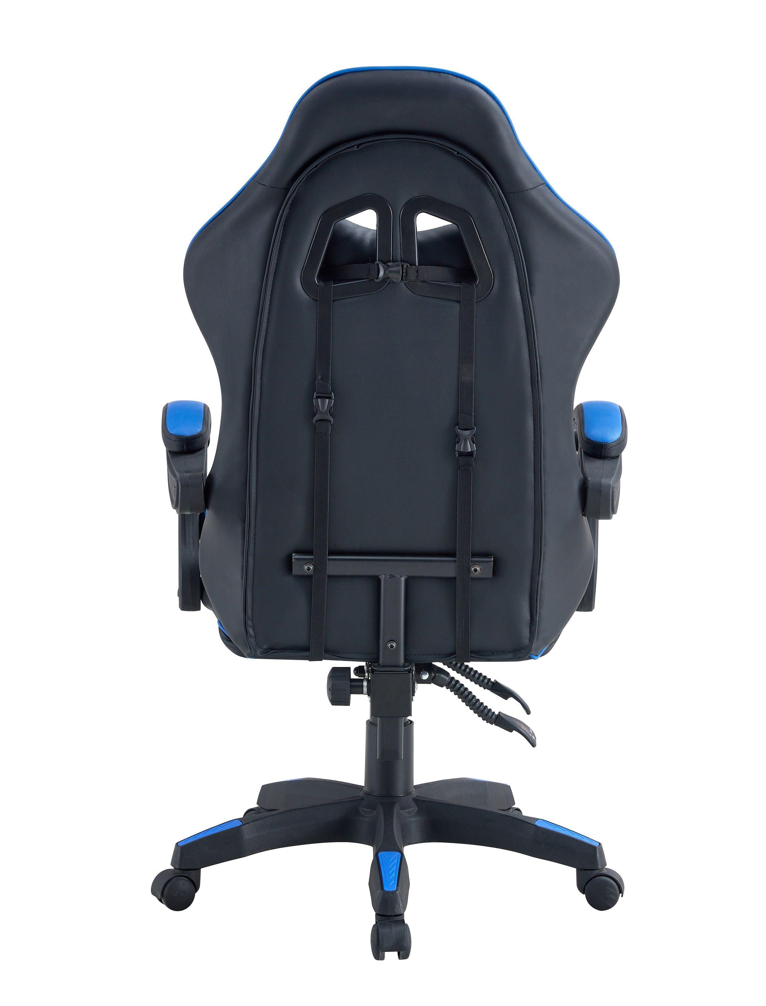 SILLA GAMER PRO FILADELFIA ERGONOMICA RECLINABLE COLOR AZUL BMG-17BL-4