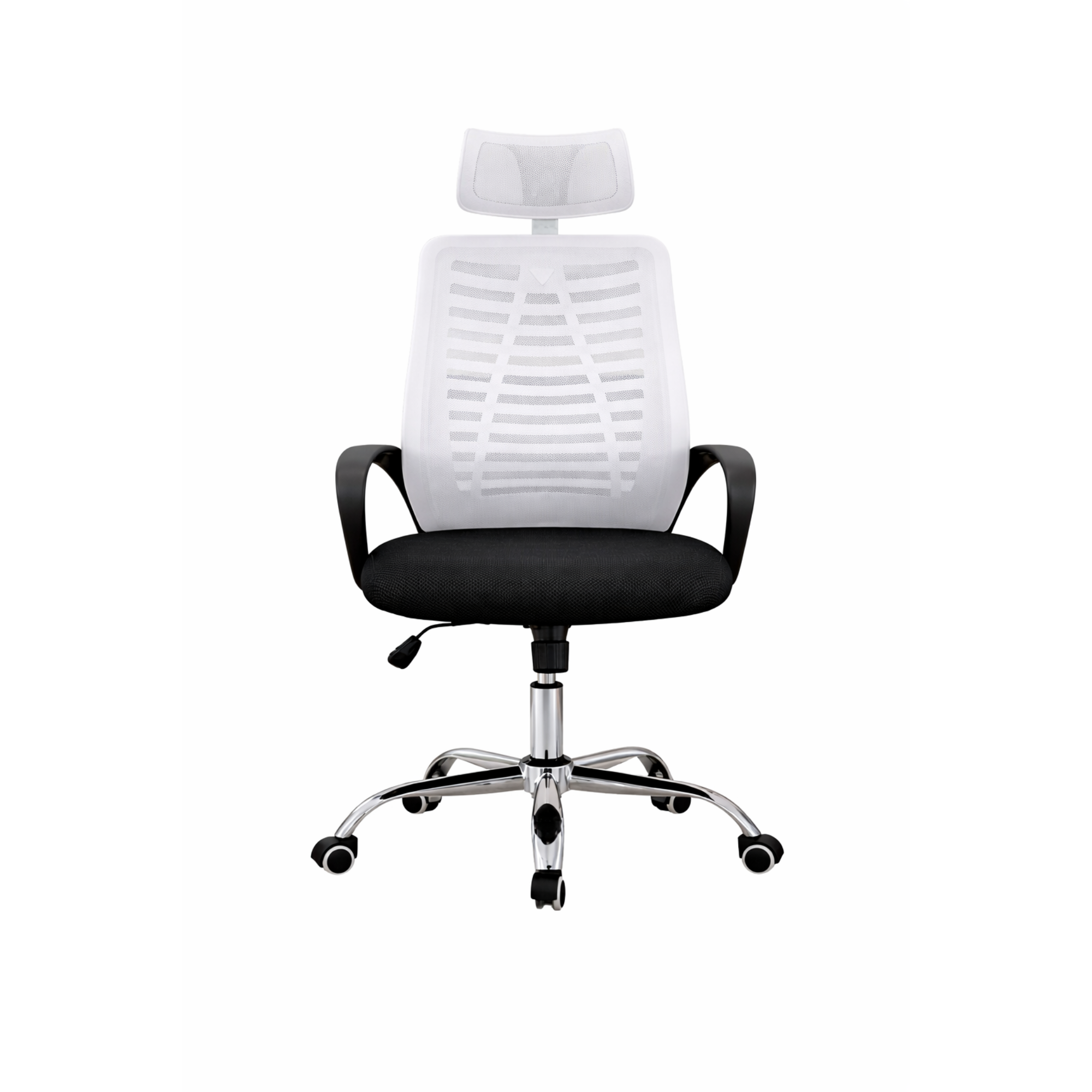 Silla De Oficina Ejecutiva Madrid Ergonomica Color Negra y Blanca-4