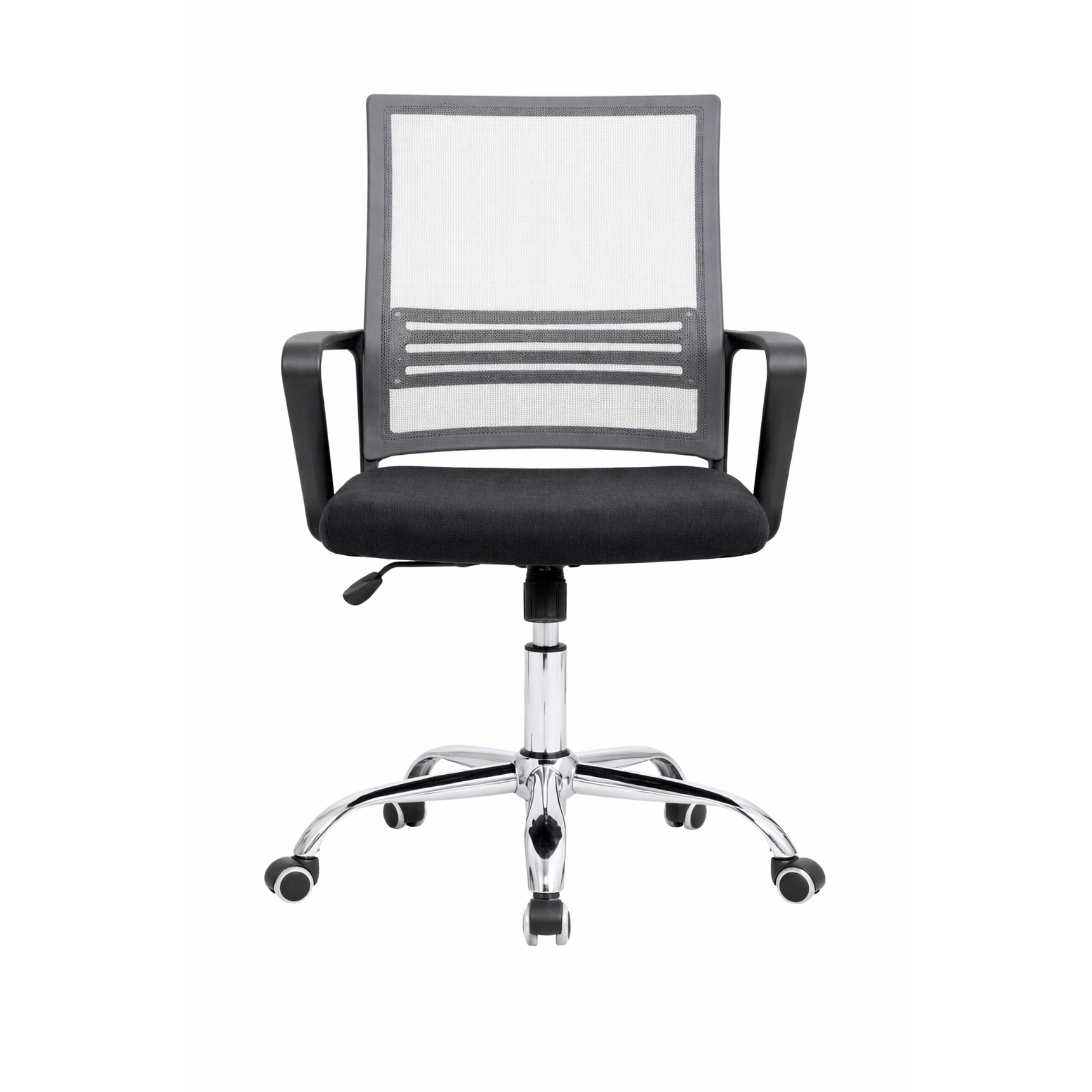Silla de Oficina Negra y Gris Ergonómica Ajustable Santiago-6