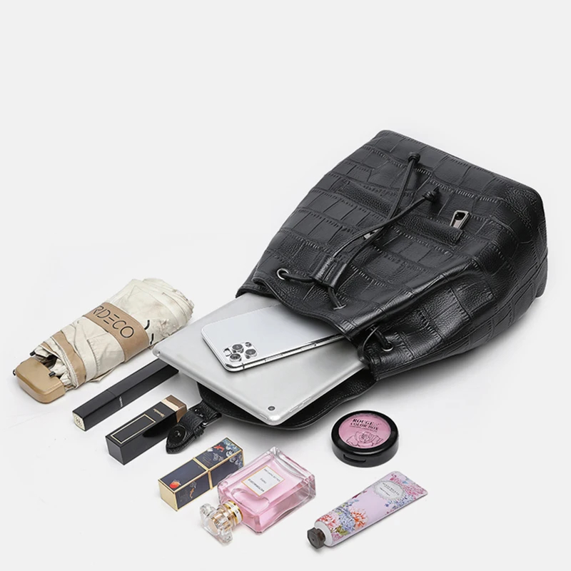 Mochila de piel de vaca estilo clasico -2