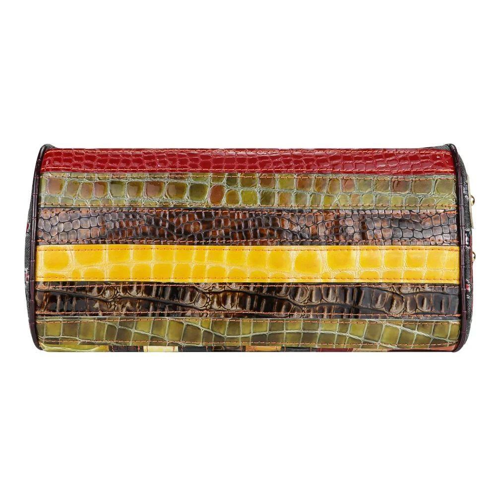 Cartera de cuero genuino Carmesi estilo vintage-3