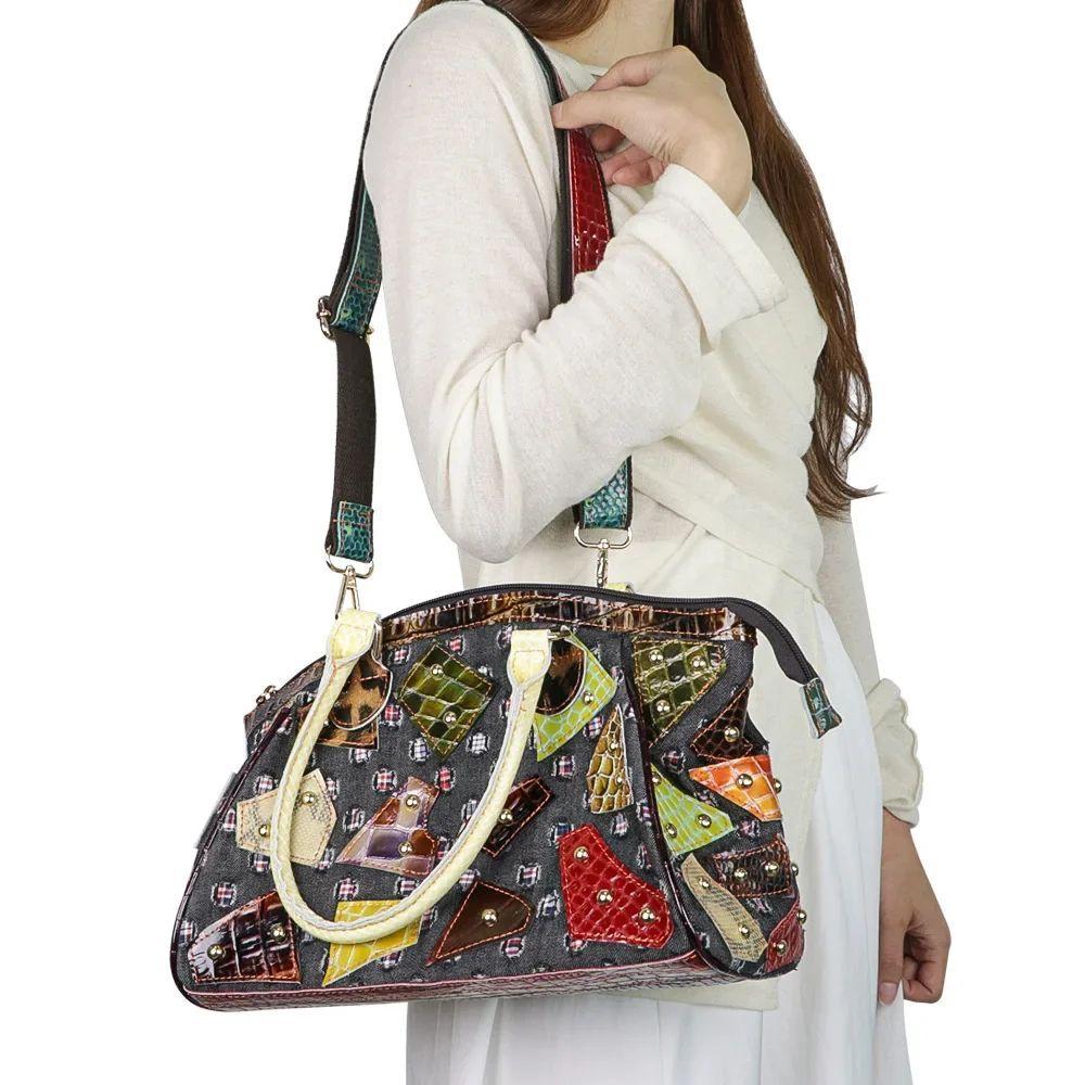 Cartera de cuero genuino Carmesi estilo vintage-4