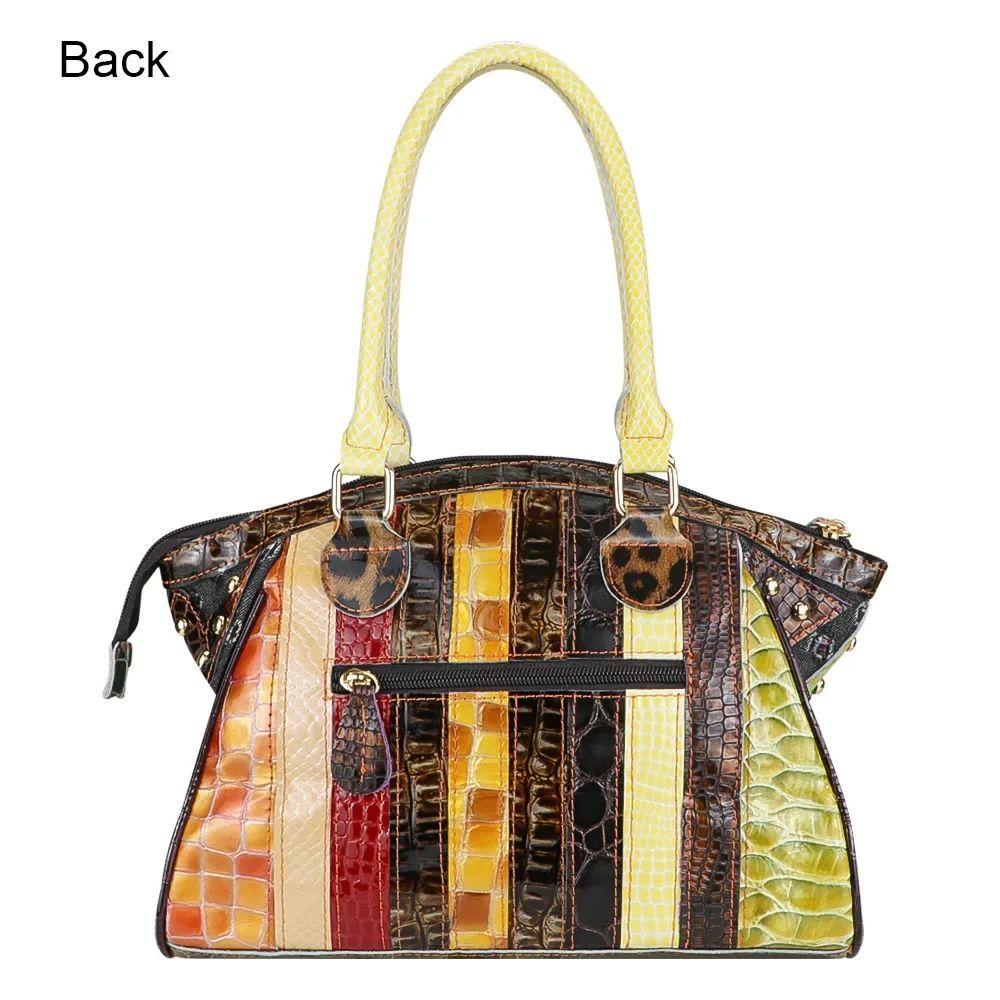 Cartera de cuero genuino Carmesi estilo vintage-5