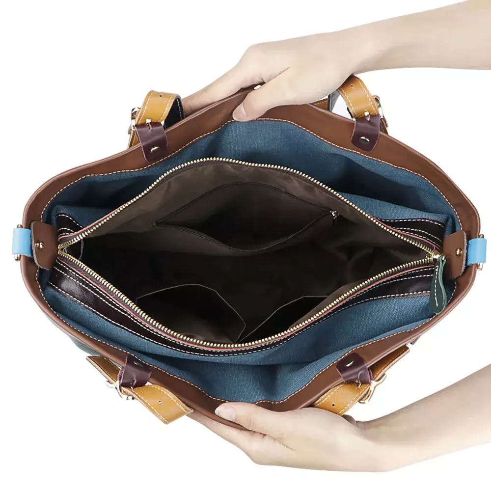 Bolso cartera de hombro de piel vaca Valentine-4