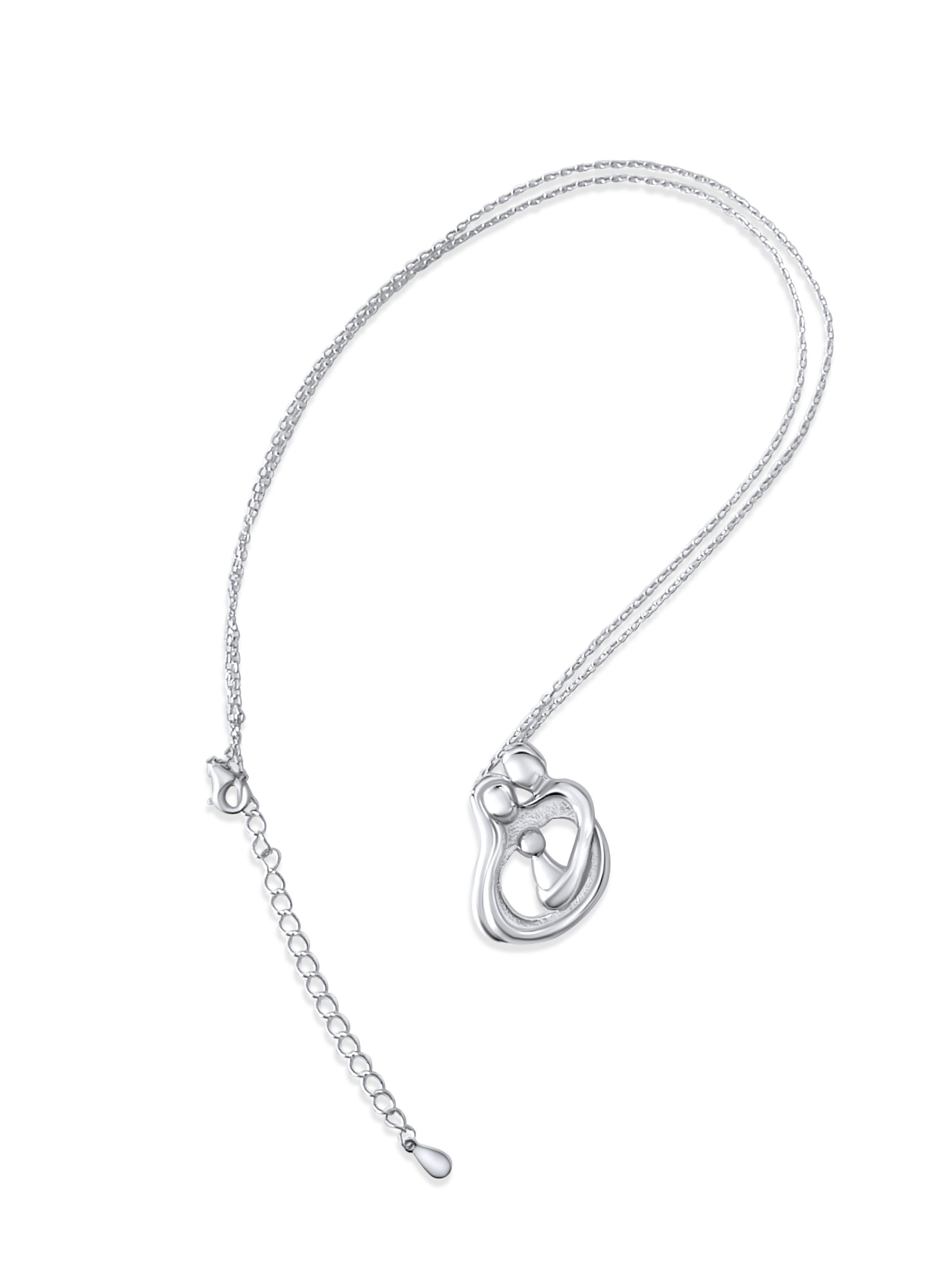 Collar Plata 925 Familia Unida Mamá Papá Un Infante-3