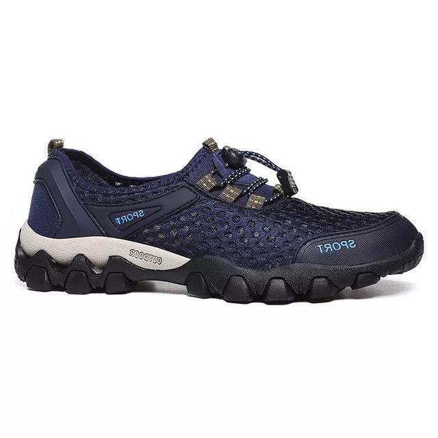 Zapatillas Azul Hombres Outdoor Senderismo-0