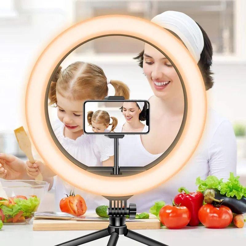 Aro de luz LED para selfie con Trípode-3