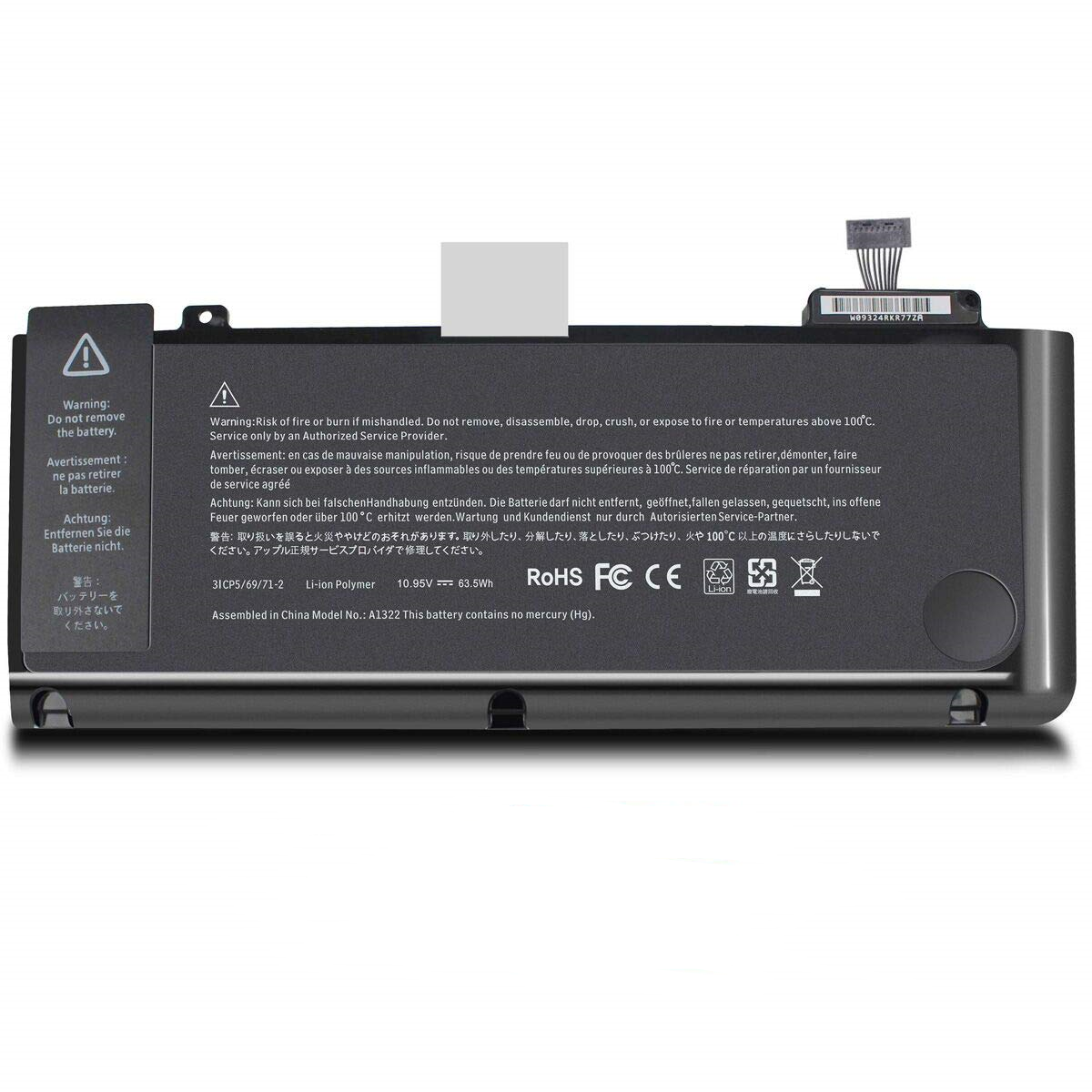BATERIA APPLE A1278 6 CELDAS ORIGINAL NEGRO (661-5229)-0
