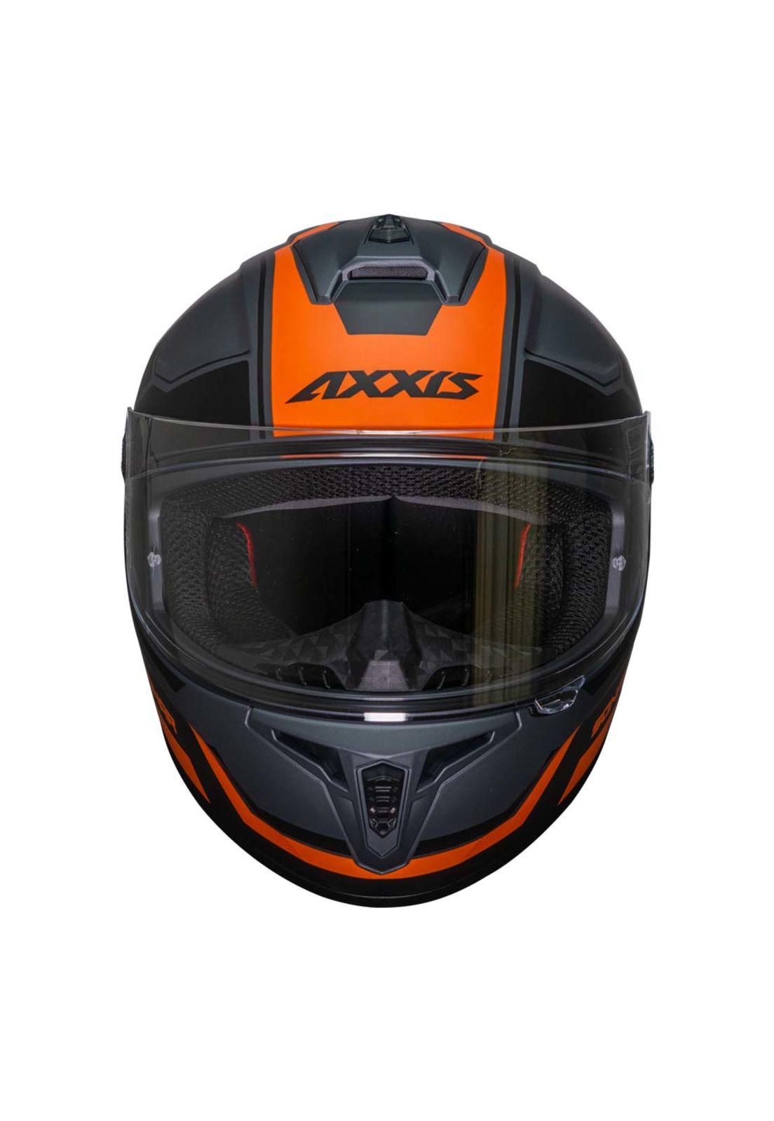      Casco De Moto Axxis Draken S Sonar D4 Naranja Mate-2