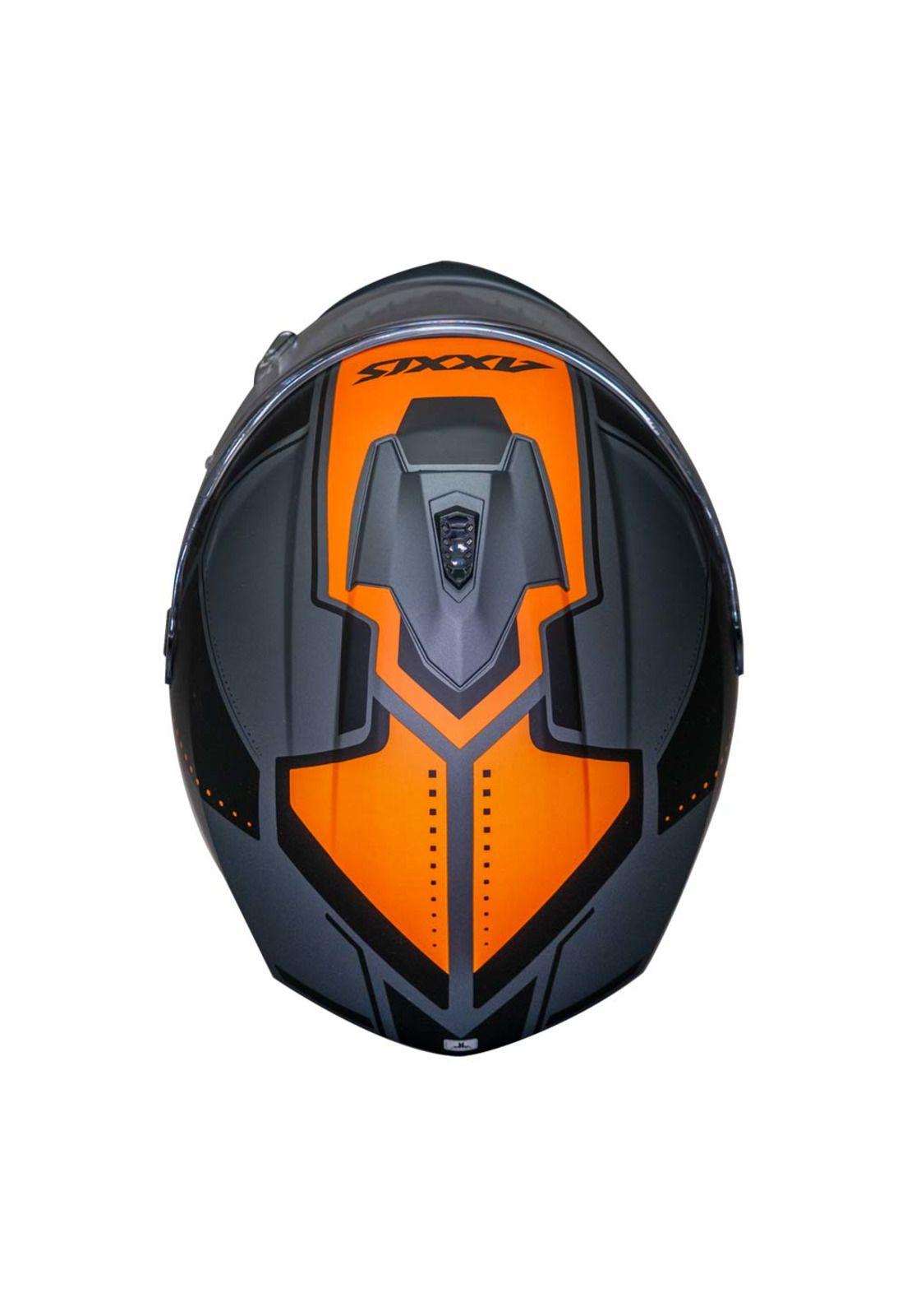      Casco De Moto Axxis Draken S Sonar D4 Naranja Mate-4