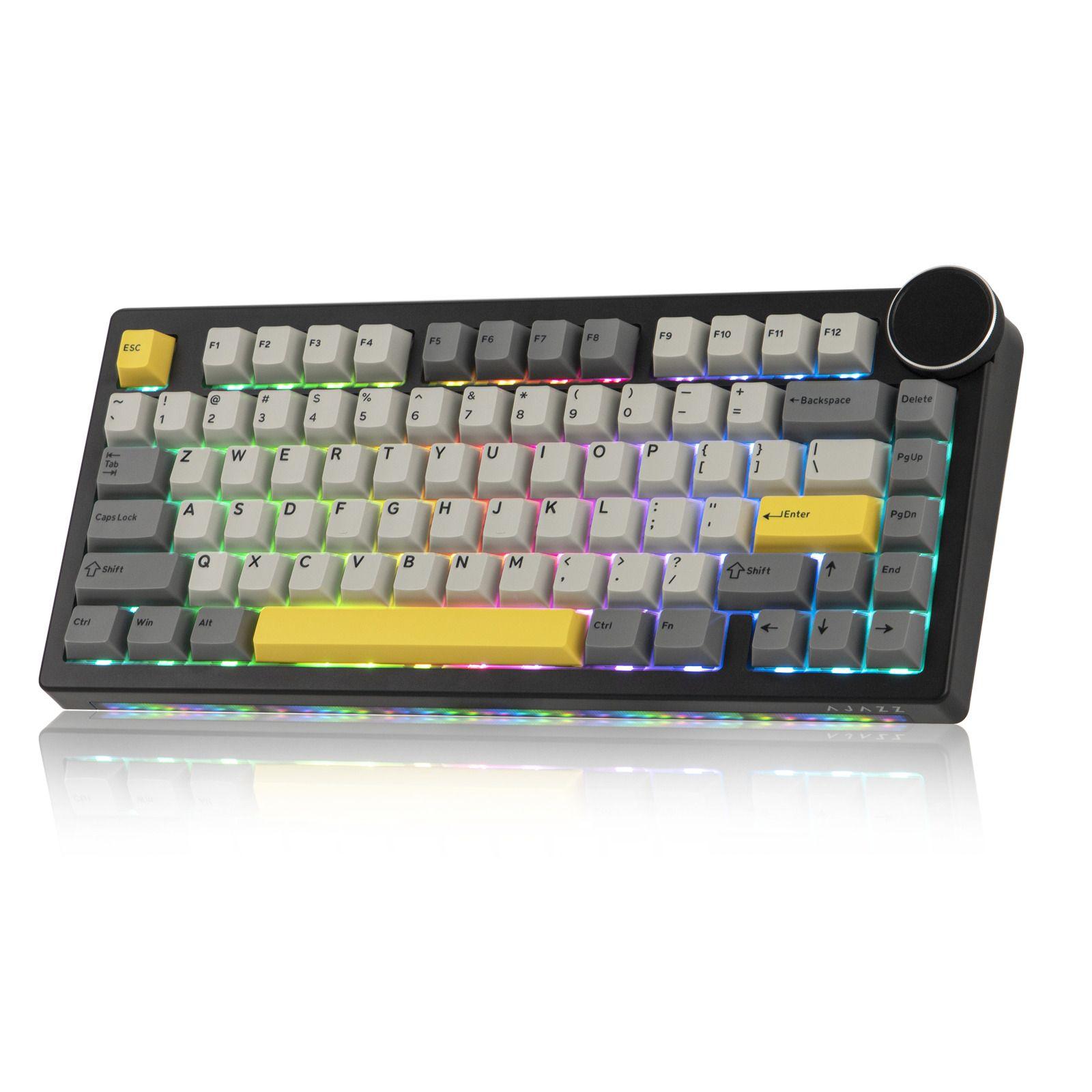 Teclado Mecánico Ajazz AK820 V2 Peach 75% RGB Negro-2