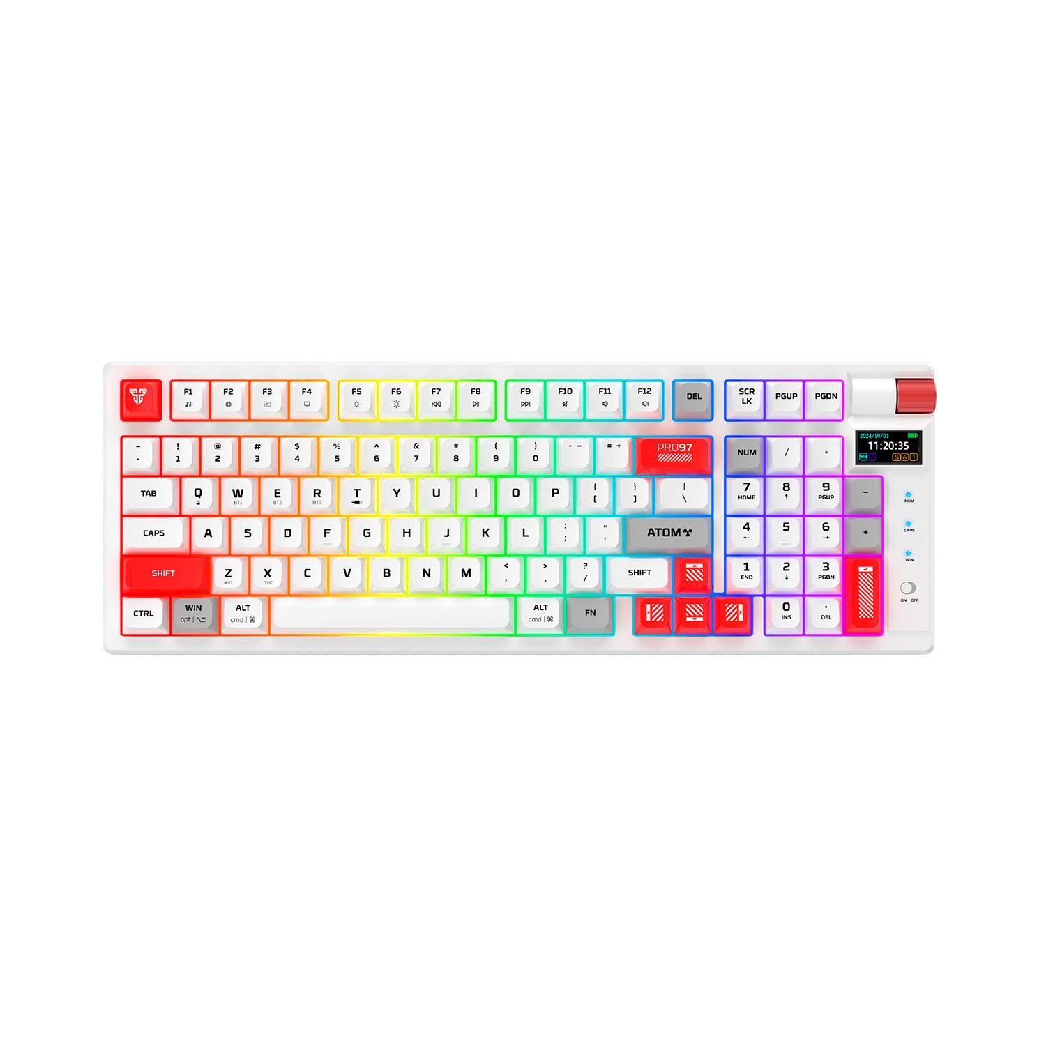 Teclado Mecánico Fantech ATOM PRO97 MK918 ARGB 96% Azul-0