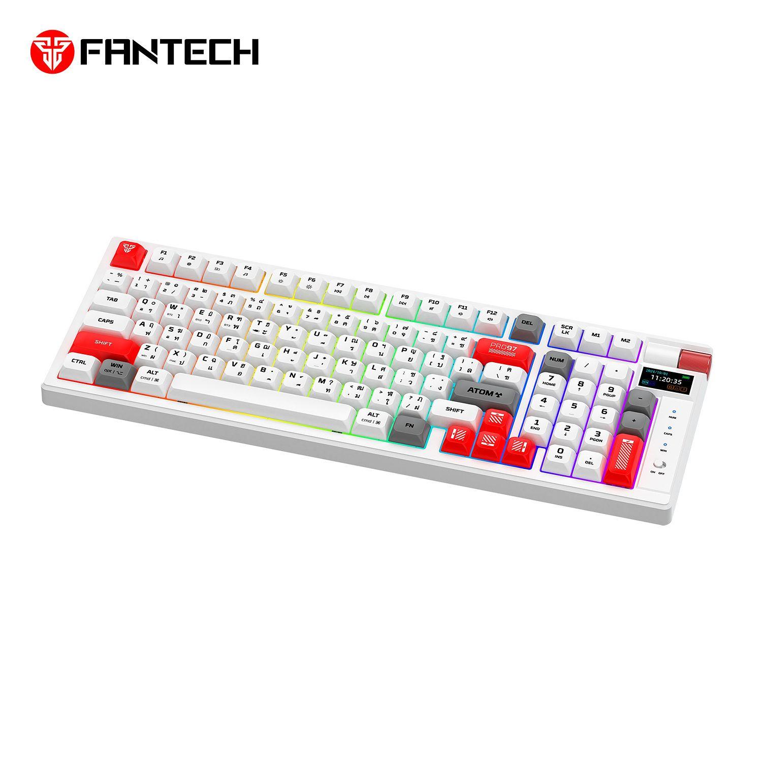 Teclado Mecánico Fantech ATOM PRO97 MK918 ARGB 96% Azul-2